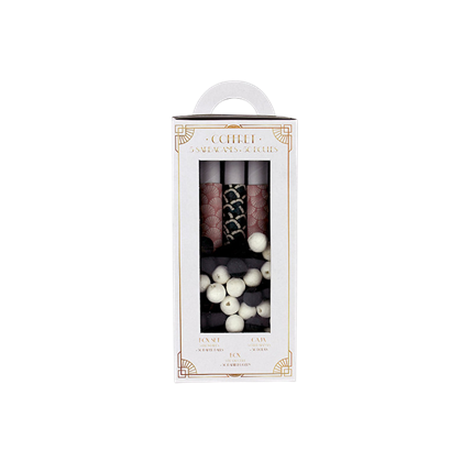 Caja ART DECO NEGRA con 5 Cerbatanas + 50 Bolas