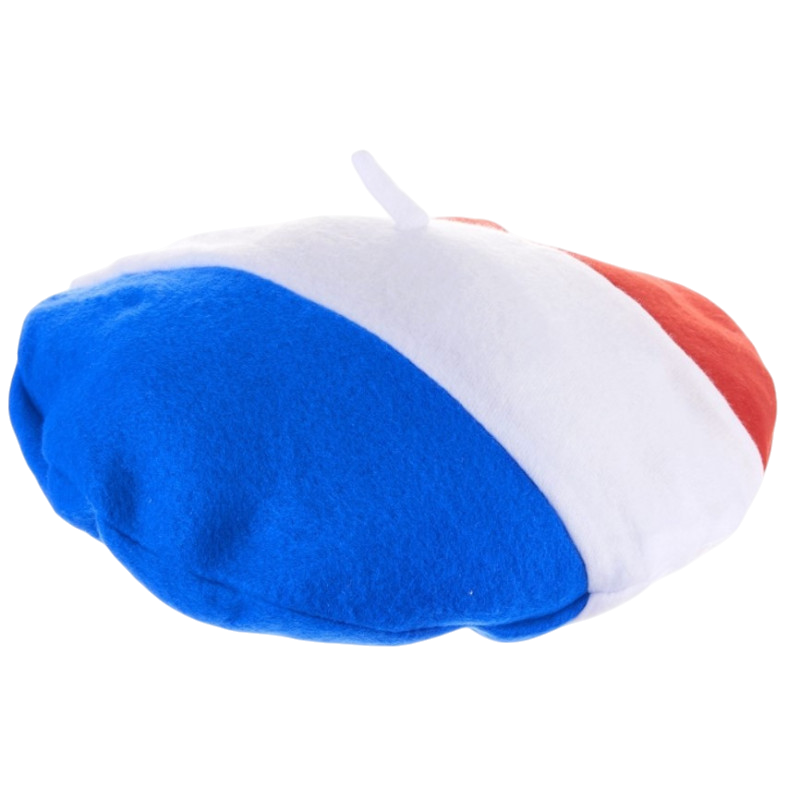 Boina de fieltro tricolor de Francia