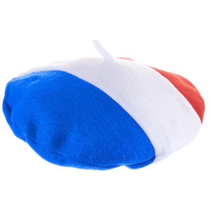 Boina de fieltro tricolor de Francia