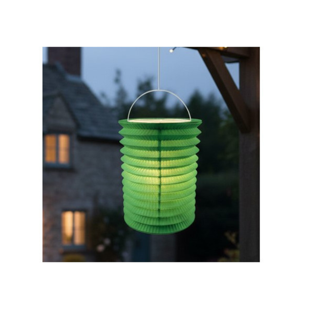 12 Linternas de papel verde - 16 cm