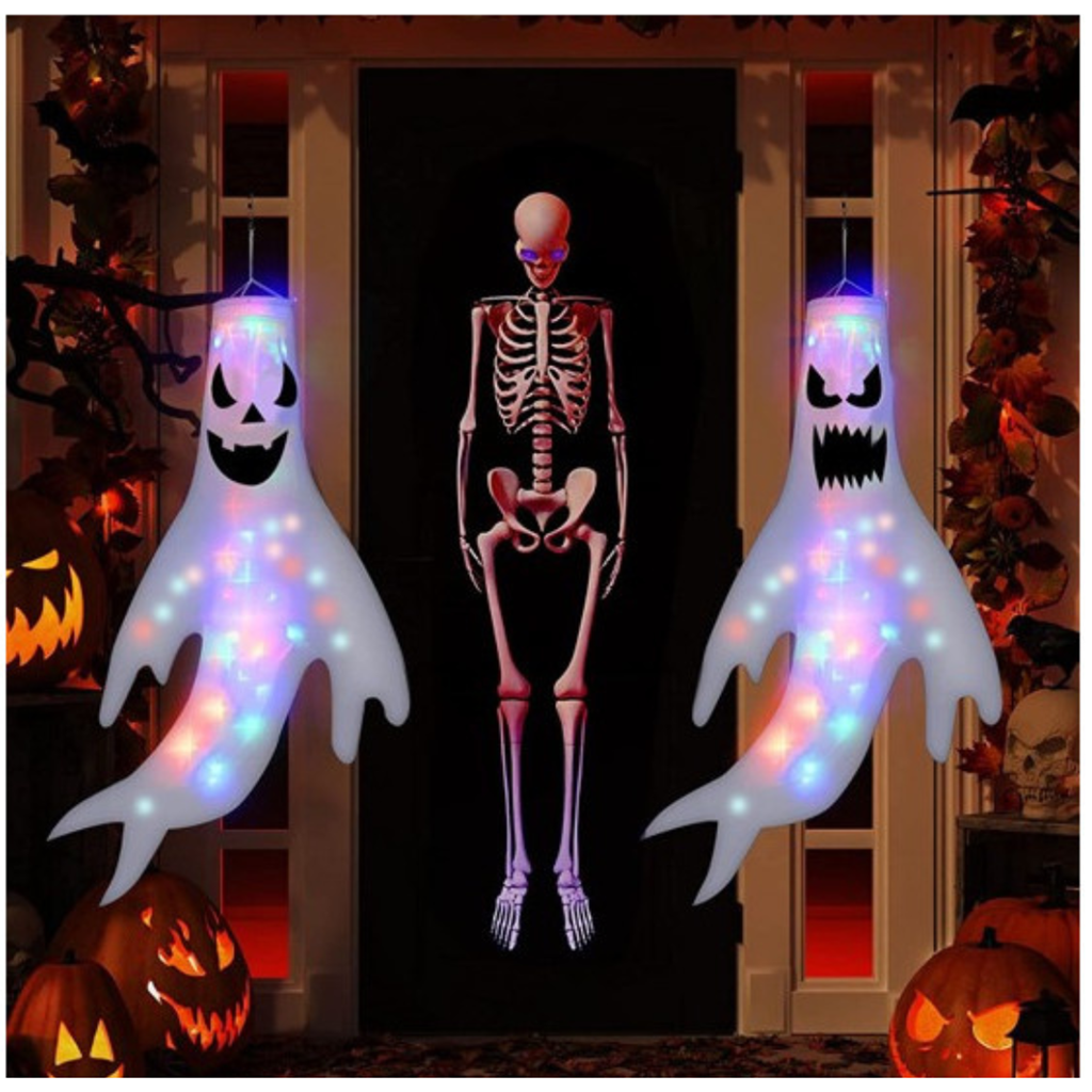 Fantasma colgante LED 120 x 63 cm 2 diseños surtidos incl. pilas