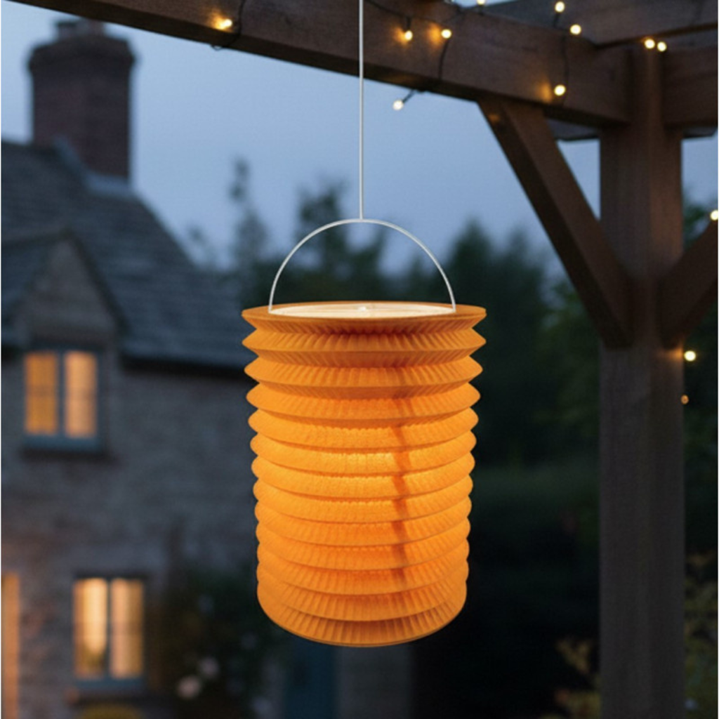 12 farolillos de papel naranja - 16 cm