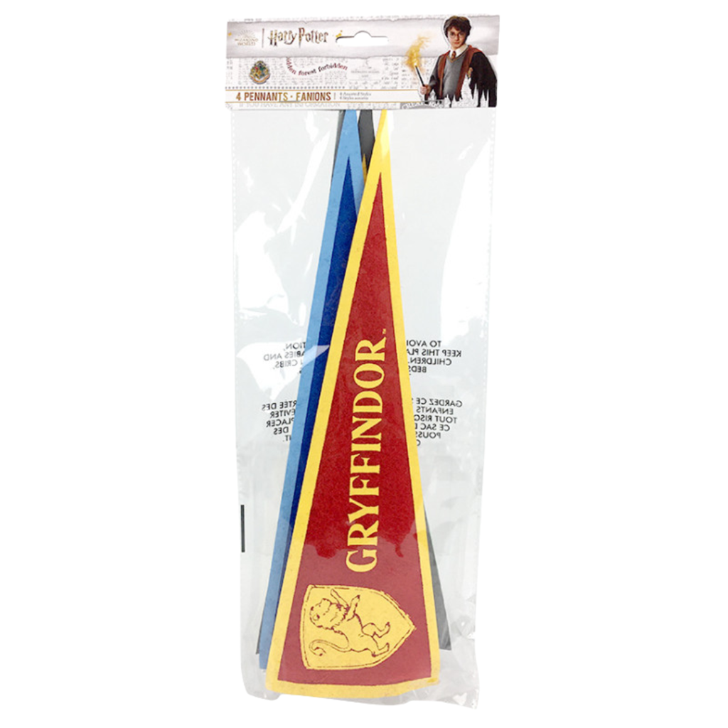 4 banderolas de tela de Harry Potter para colgar