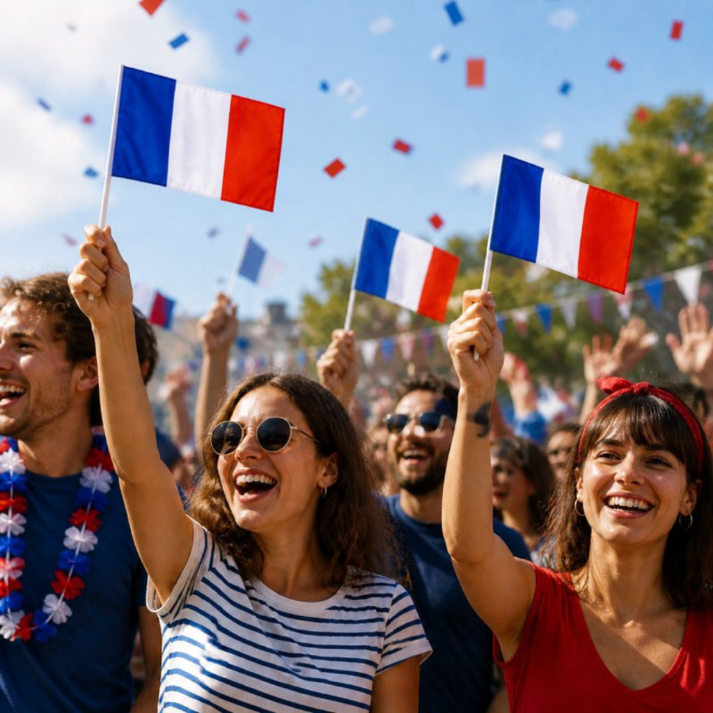 Lote de 100 banderas tricolores pequeñas Francia