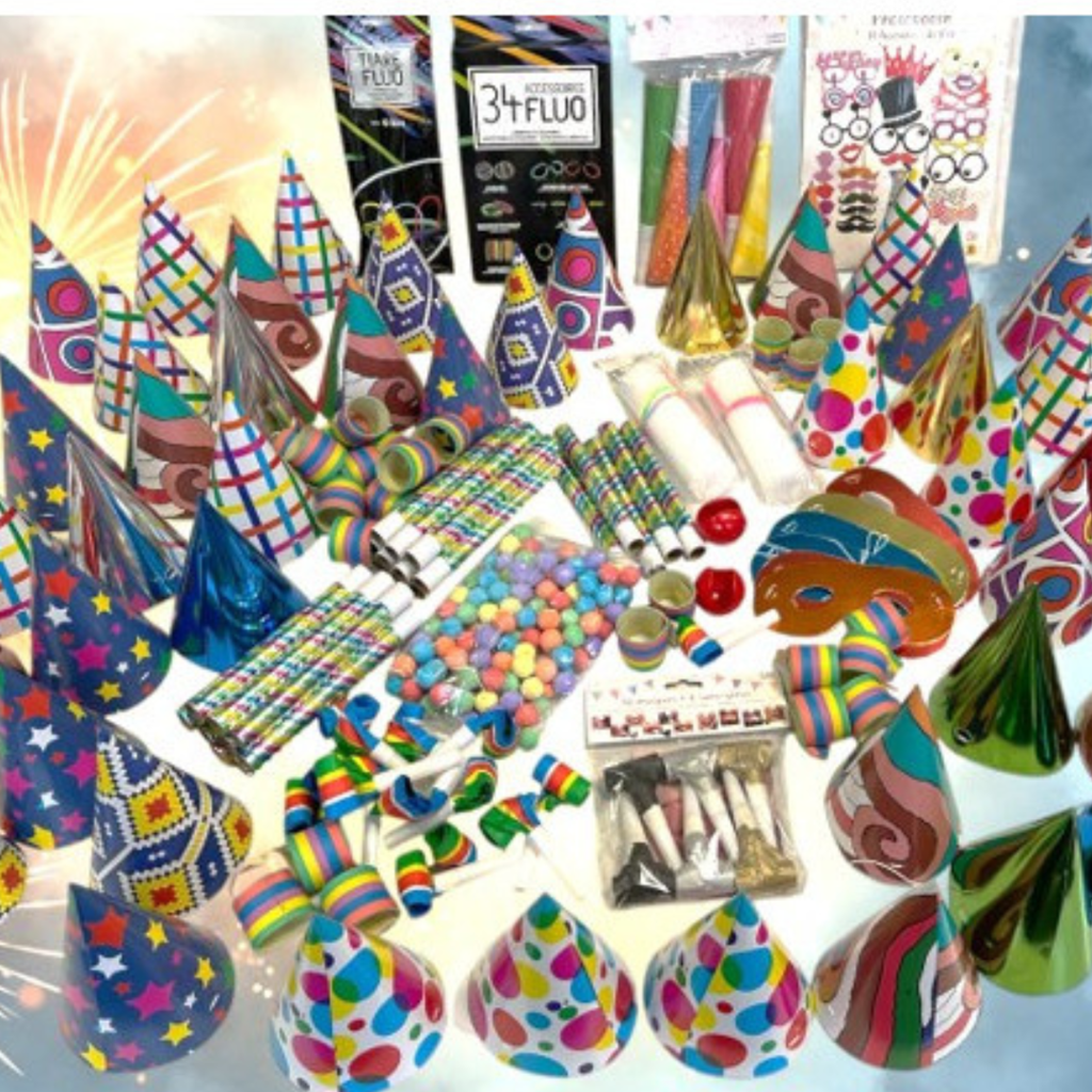 Kit de fiesta de Nochevieja para 50 personas