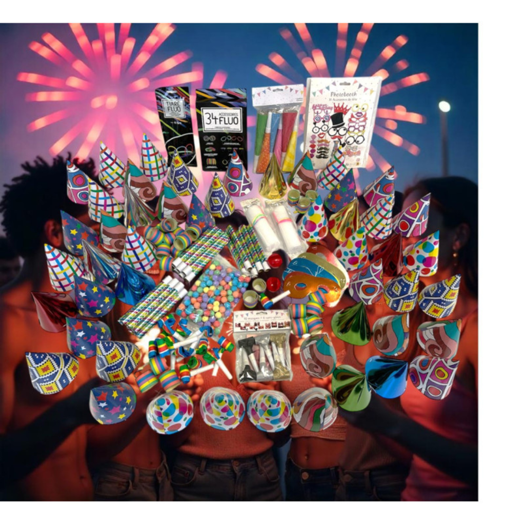 Kit de fiesta de Nochevieja para 50 personas