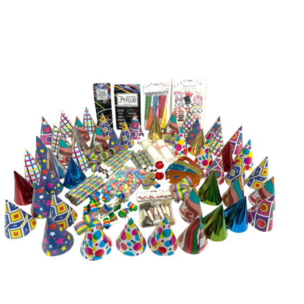 Kit de fiesta de Nochevieja para 50 personas