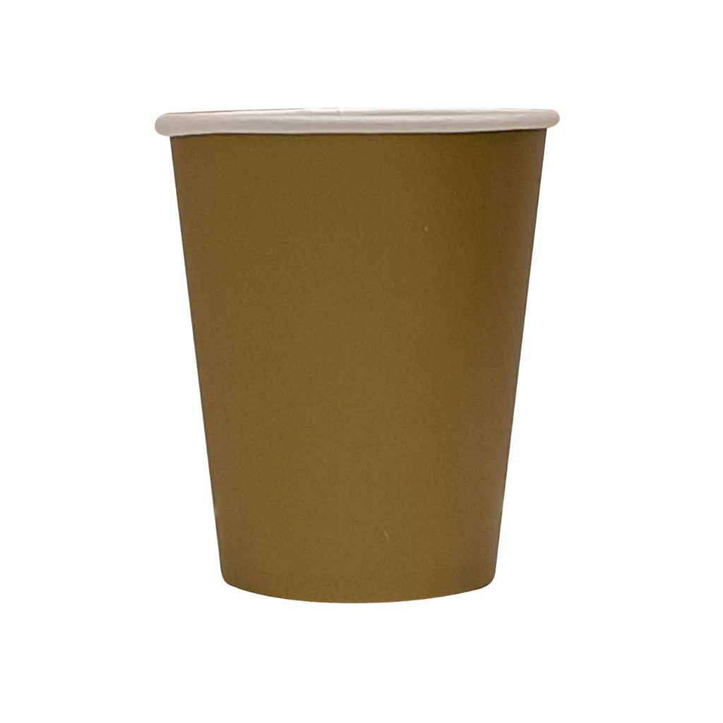 25 vasos de cartón dorado - 20 CL