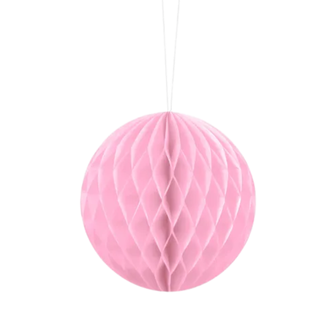 Bola de nido de abeja rosa claro - 10 cm