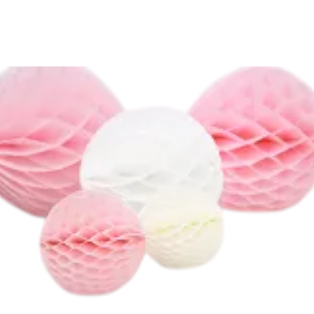 Bola de nido de abeja rosa claro - 10 cm
