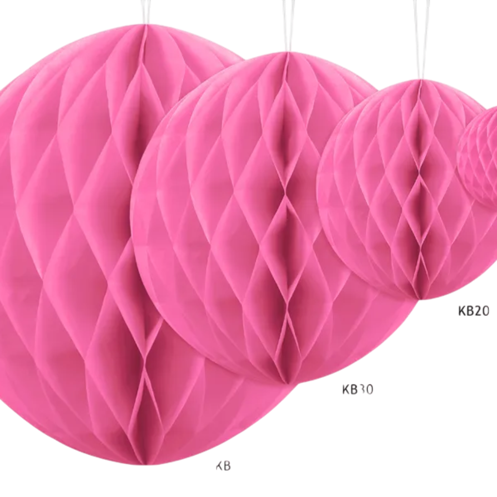 Bola de nido de abeja rosa - 20 cm