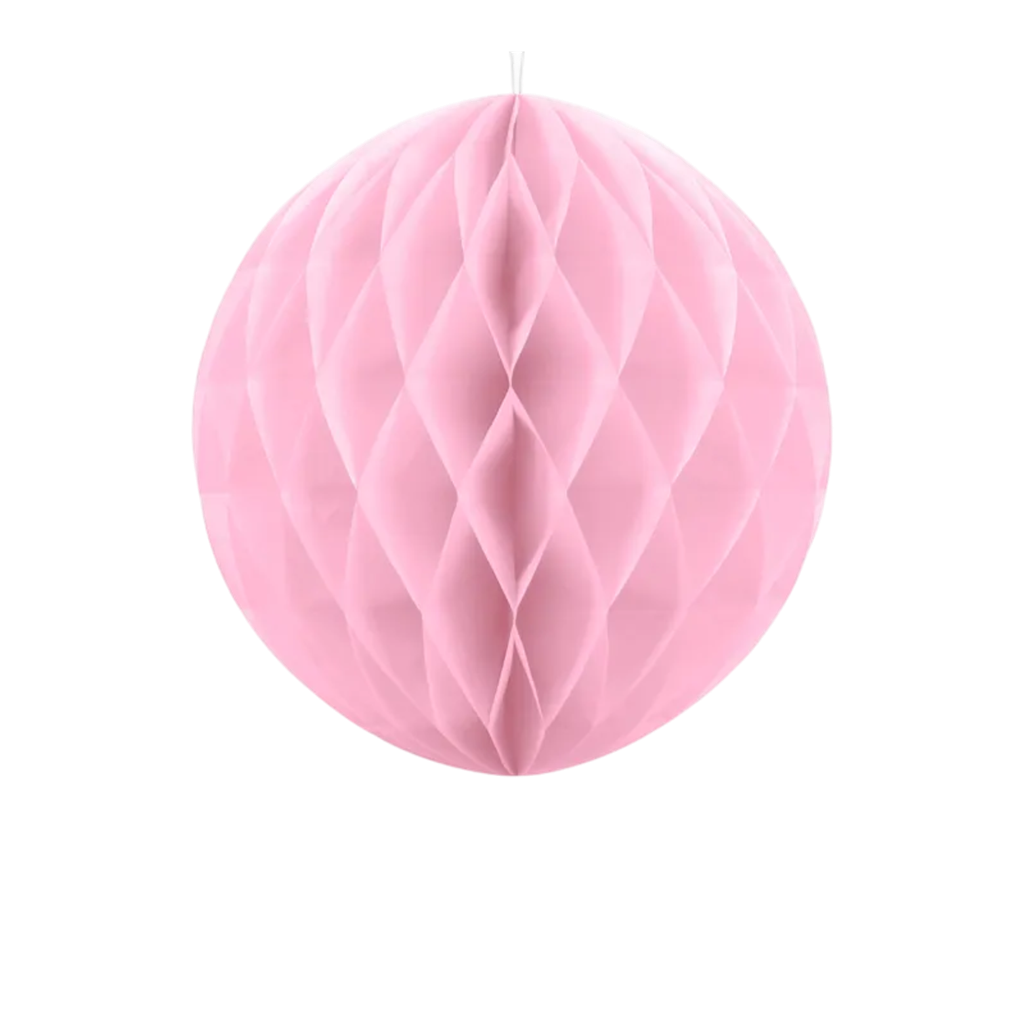Bola de nido de abeja rosa claro - 20 cm
