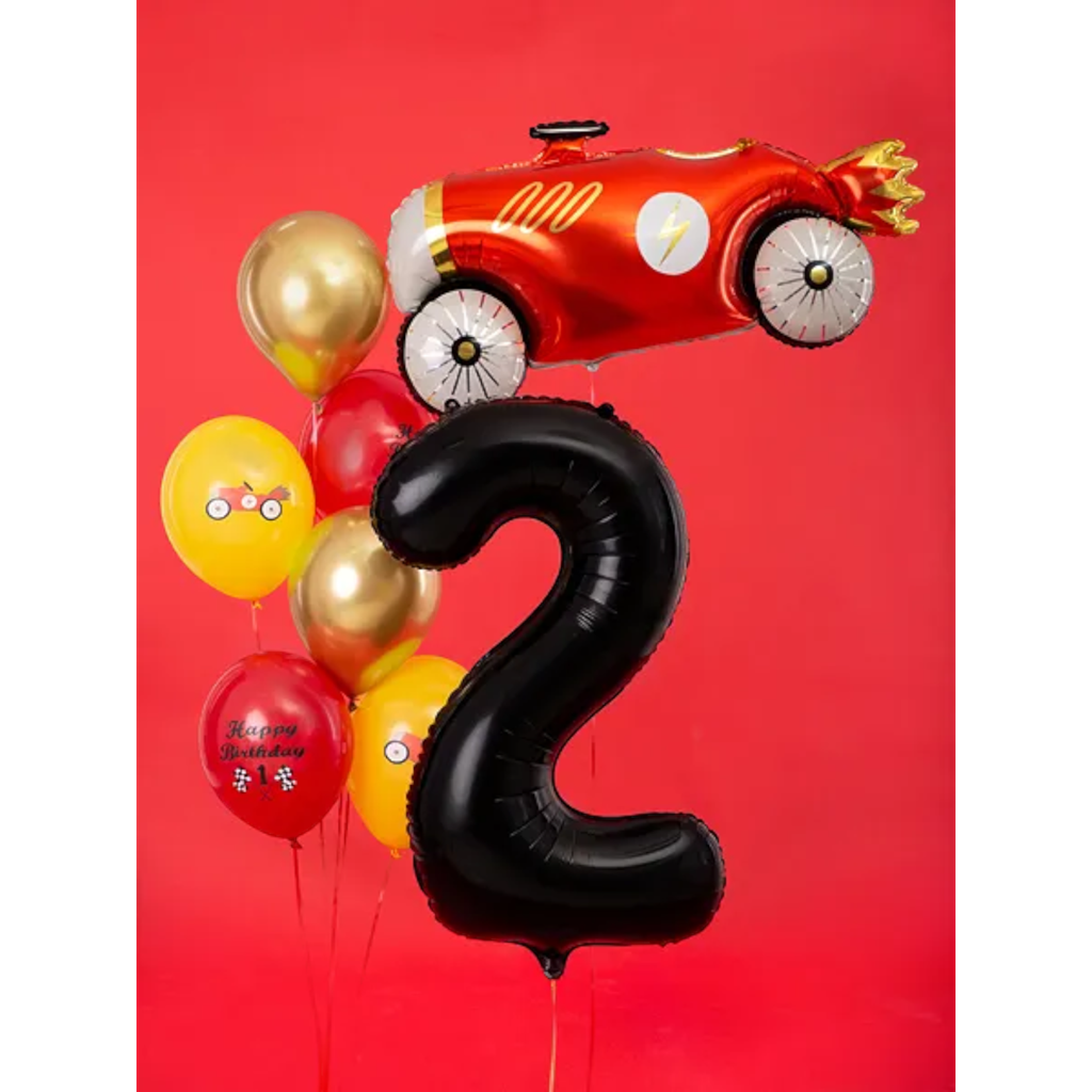 Balón Chiffre ''2'', aluminio, 86cm, negro