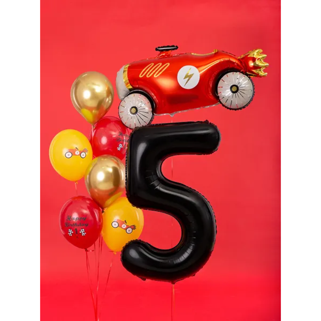 Balón Chiffre ''5'', aluminio, 86cm, negro