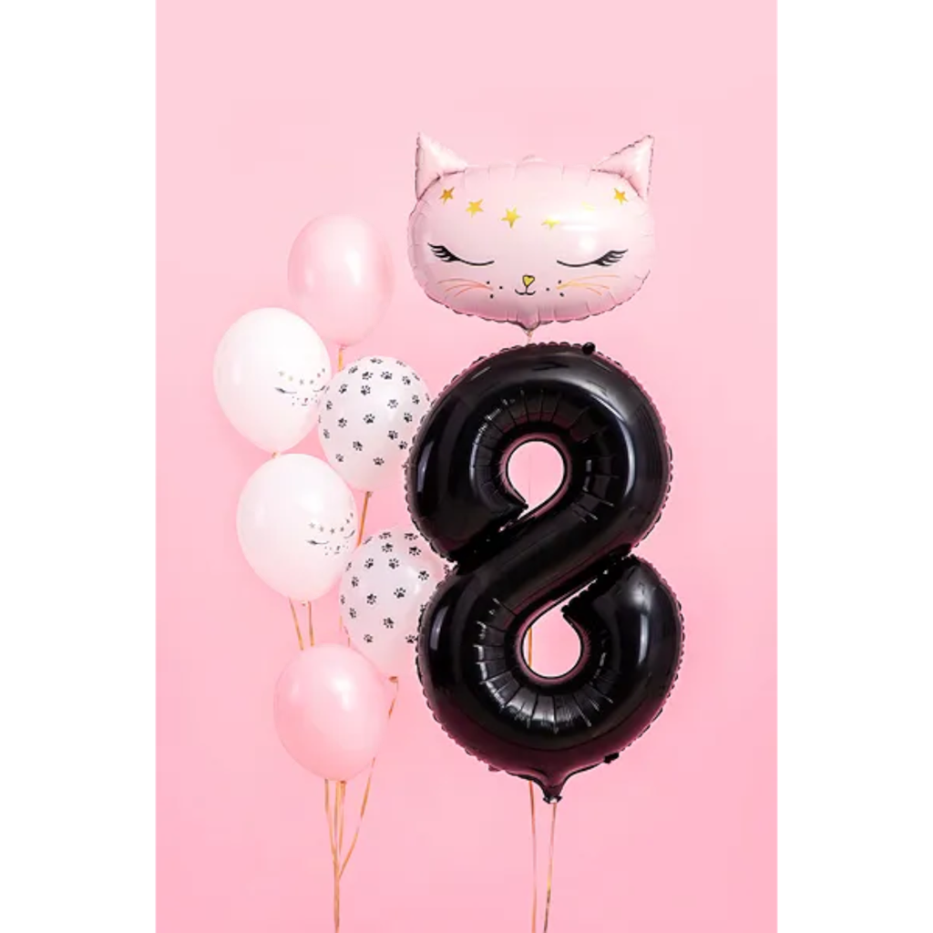 Balón Chiffre ''8'', aluminio, 86cm, negro