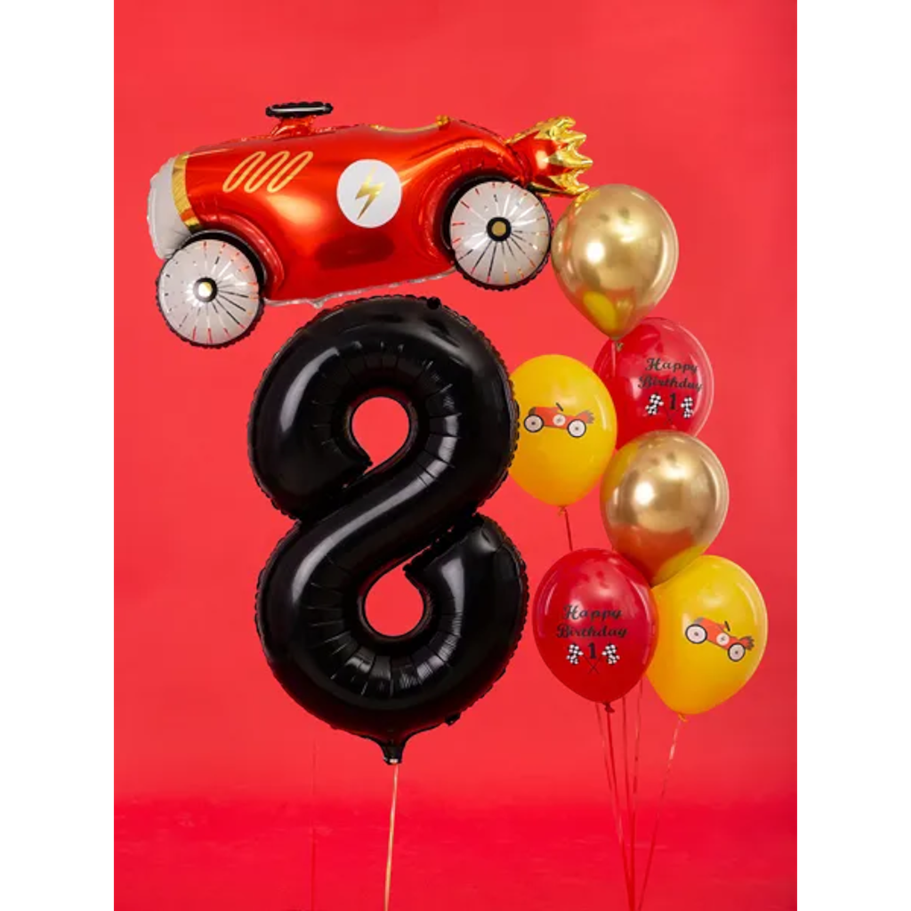 Balón Chiffre ''8'', aluminio, 86cm, negro