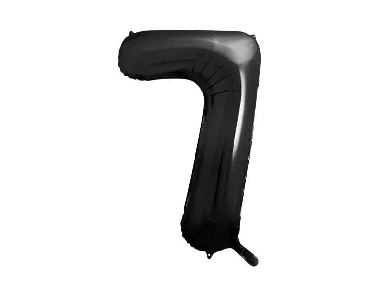Balón Chiffre ''7'', aluminio, 86cm, negro