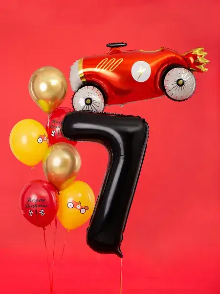 Balón Chiffre ''7'', aluminio, 86cm, negro