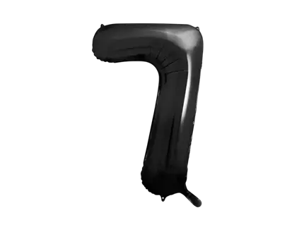 Balón Chiffre ''7'', aluminio, 86cm, negro