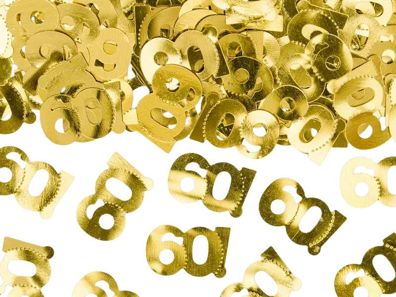 Confeti dorado 60 años