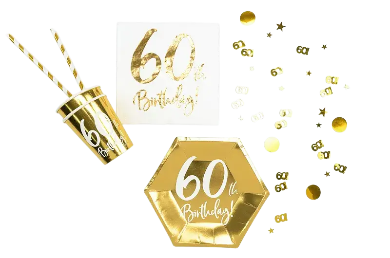 Confeti dorado 60 años