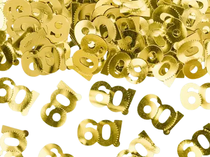 Confeti dorado 60 años