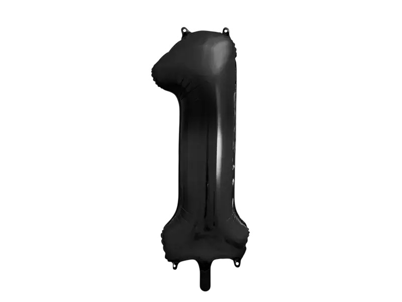 Balón Chiffre ''1'', aluminio, 86cm, negro
