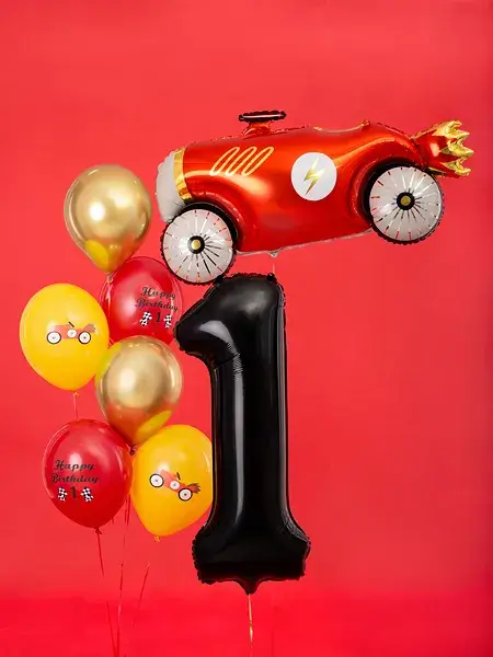 Balón Chiffre ''1'', aluminio, 86cm, negro
