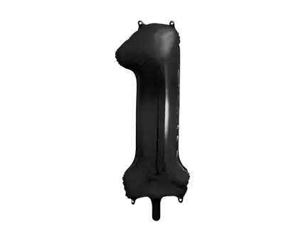 Balón Chiffre ''1'', aluminio, 86cm, negro