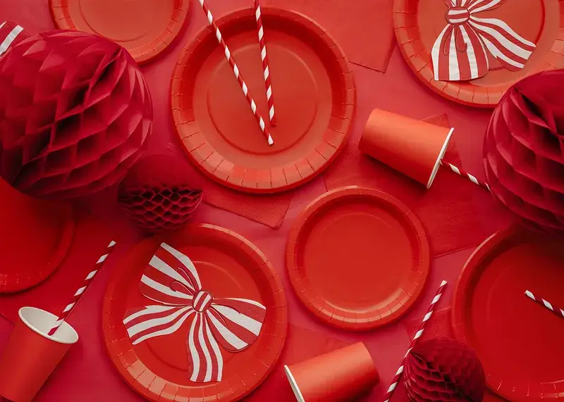 Bola de papel, roja, 20 cm