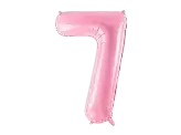 Balón Chiffre ''7'', aluminio, 86cm, rosa claro