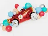 10 globos plateados brillantes