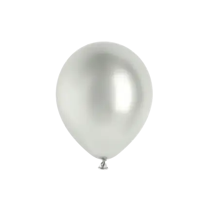 10 globos plateados brillantes
