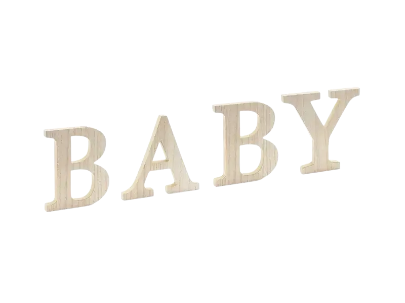 Panel de madera BABY, 21,5 x 19,5 cm