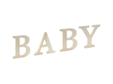Panel de madera BABY, 21,5 x 19,5 cm