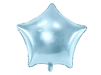 Globo estrella de aluminio azul claro metalizado - 48 cm