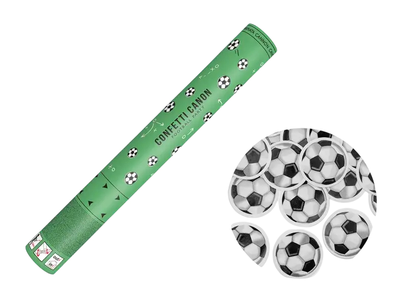 Cañón de confeti de fútbol