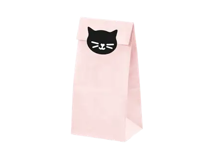 6 bolsas de caramelos rosas para gatos