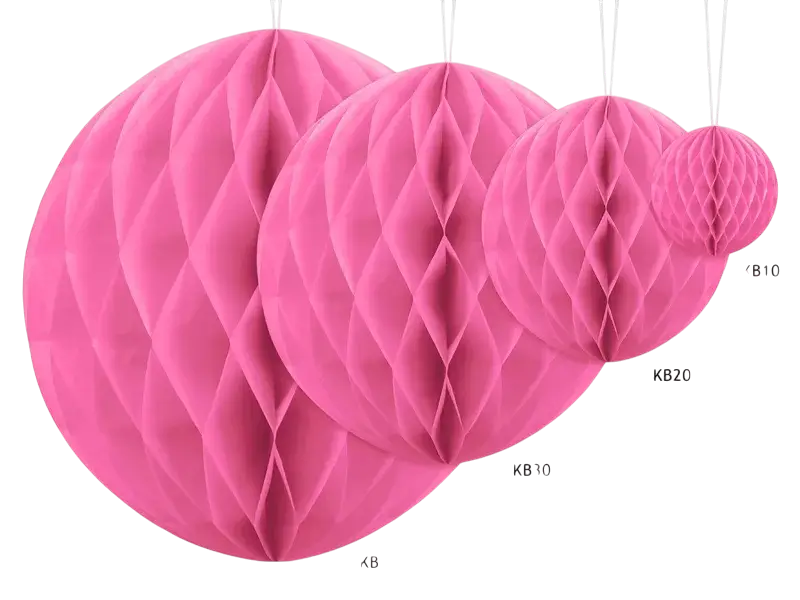 Bola de nido de abeja rosa - 30 cm