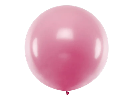 Globo gigante redondo rosa pálido metalizado - 1 metro