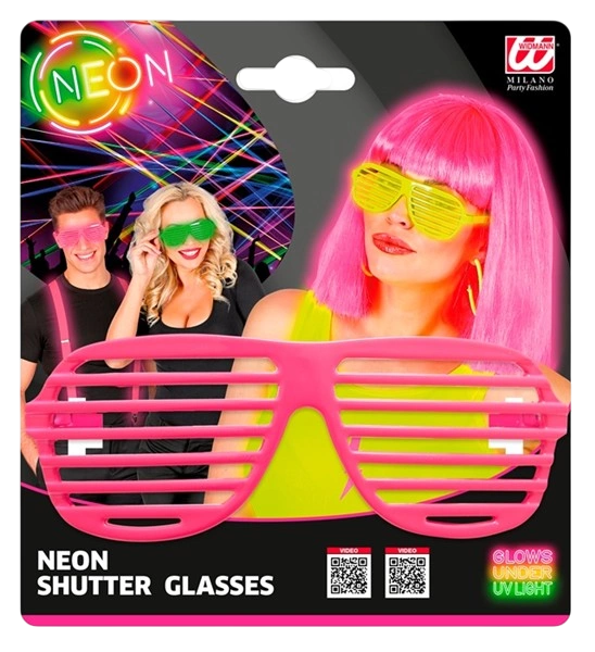 Gafas de obturador rosa fluorescente