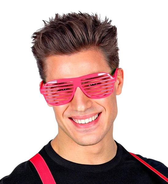 Gafas de obturador rosa fluorescente