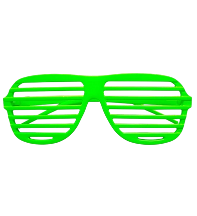 Gafas de obturador verde fluorescente