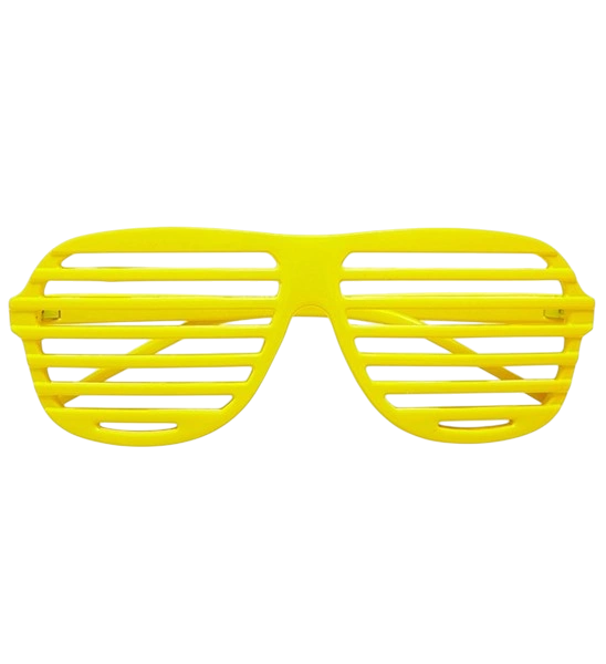 Gafas de obturador amarillo fluorescente