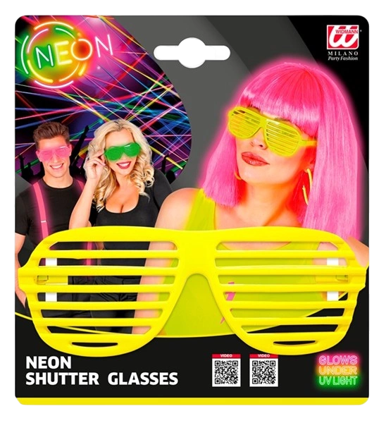 Gafas de obturador amarillo fluorescente