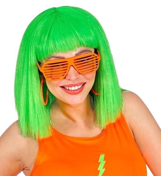 Gafas de persiana naranja fluorescente