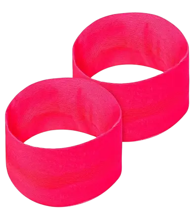 Par de puños rosa neón