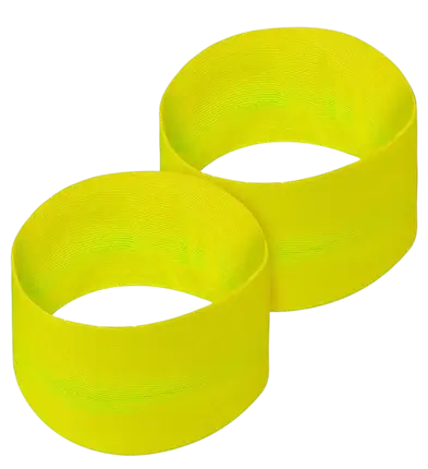 Par de puños amarillo neón