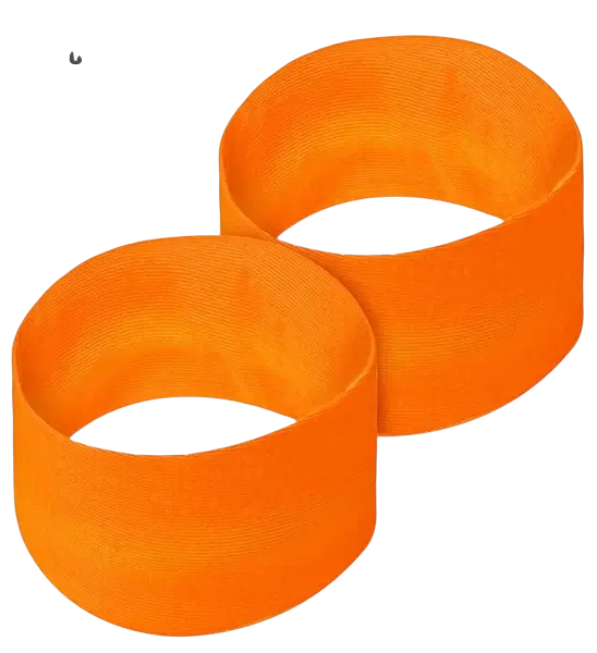 Par de puños naranja fluorescente