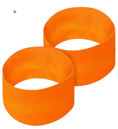 Par de puños naranja fluorescente